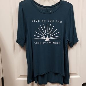 Peaceful Warrior yoga shirt sz S